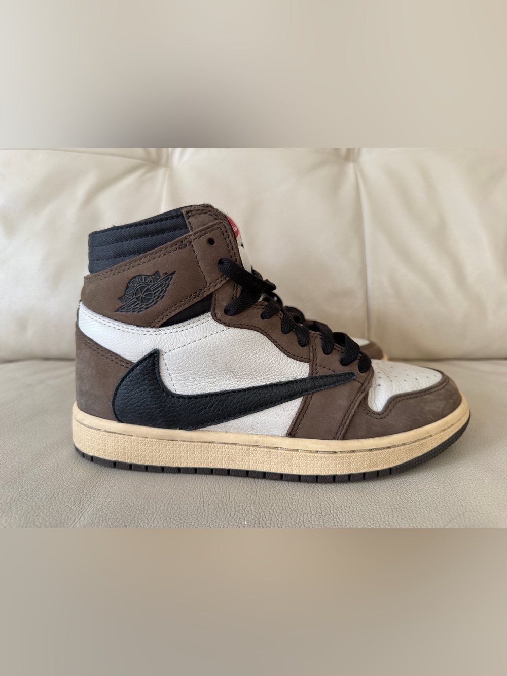 Travis Scott x Air Jordan 1 High OG Mocha CD4487-100 Men Size 5.5 Women 7